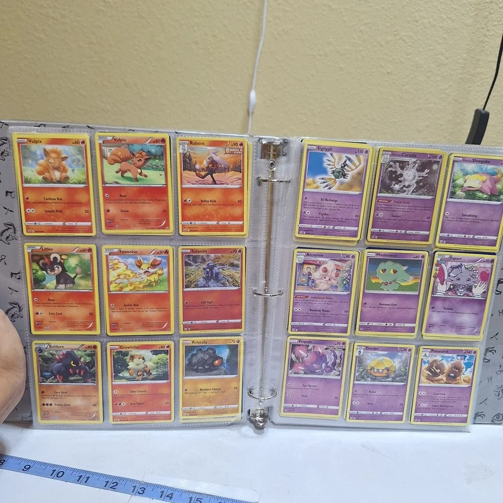 Pokémon TCG binder collection lot with approximately 171 cards from multiple set